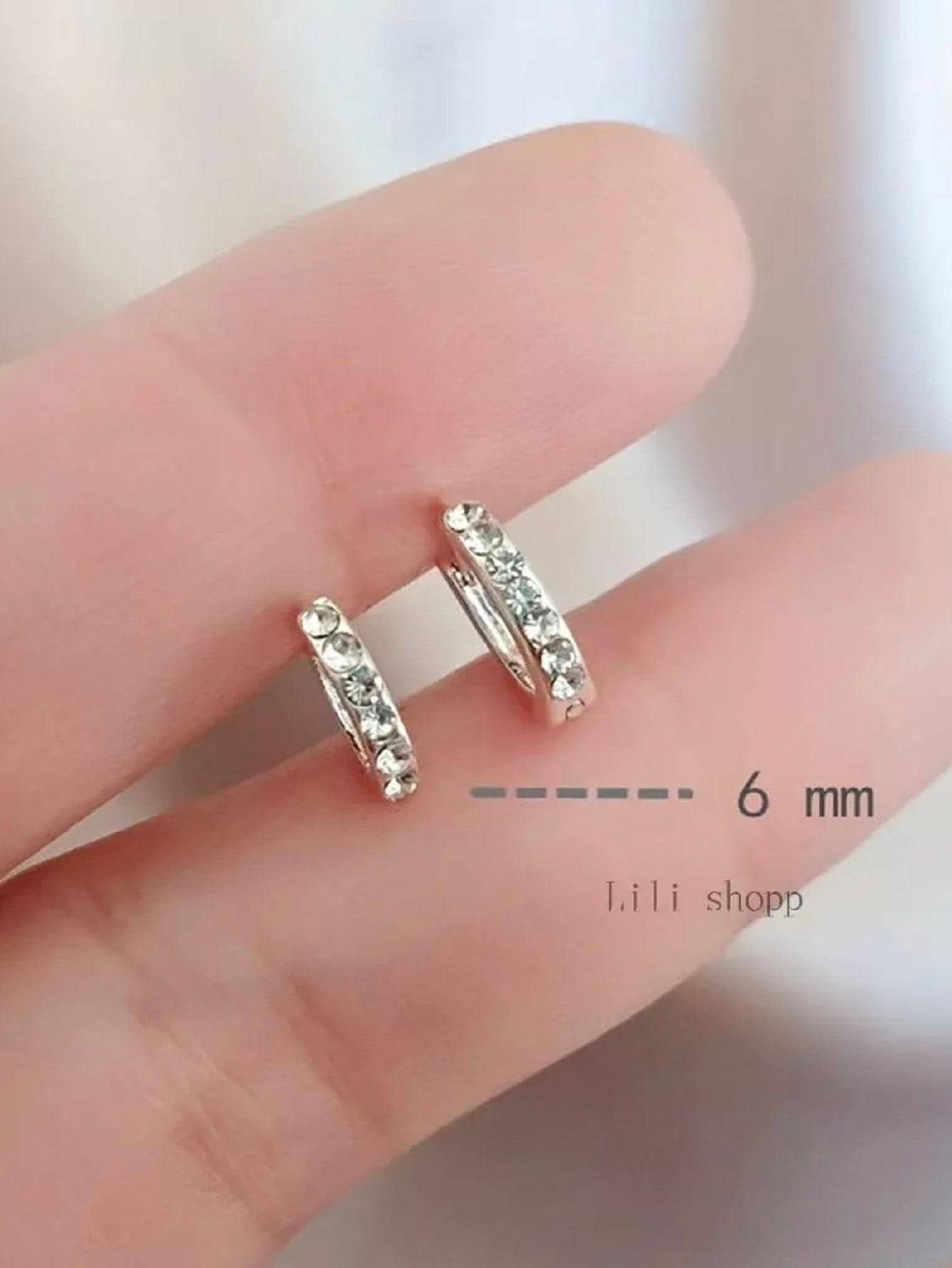 Brinco MINI Argola De Cartilagem de zirconia - par (1pai)