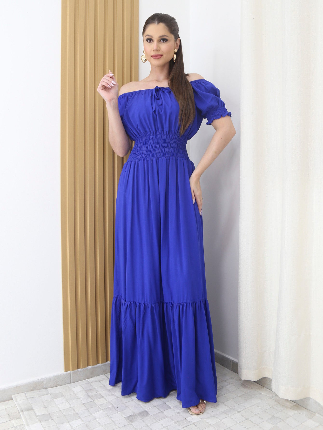 Vestido Longo Festa Evangélica Tem Forro e Elástico