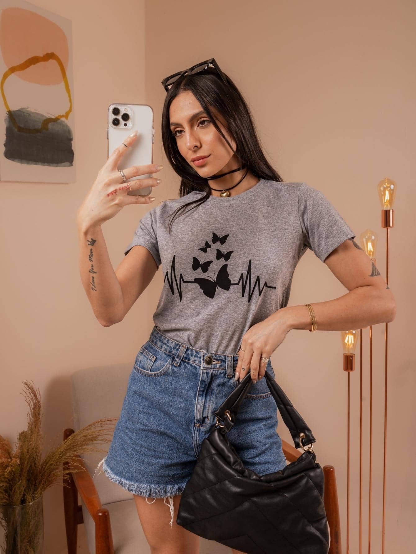 Blusa T-Shirt Estampada 100% Algodão Casual