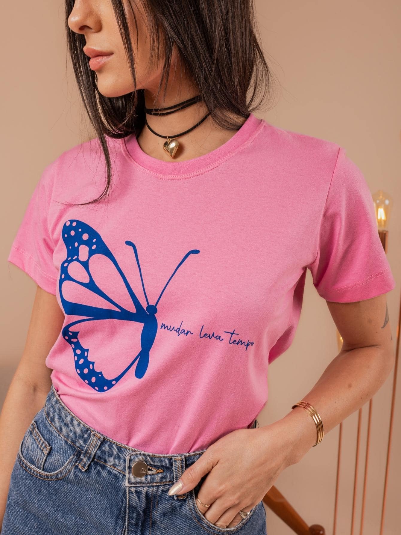 Blusa T-Shirt Estampada 100% Algodão Casual