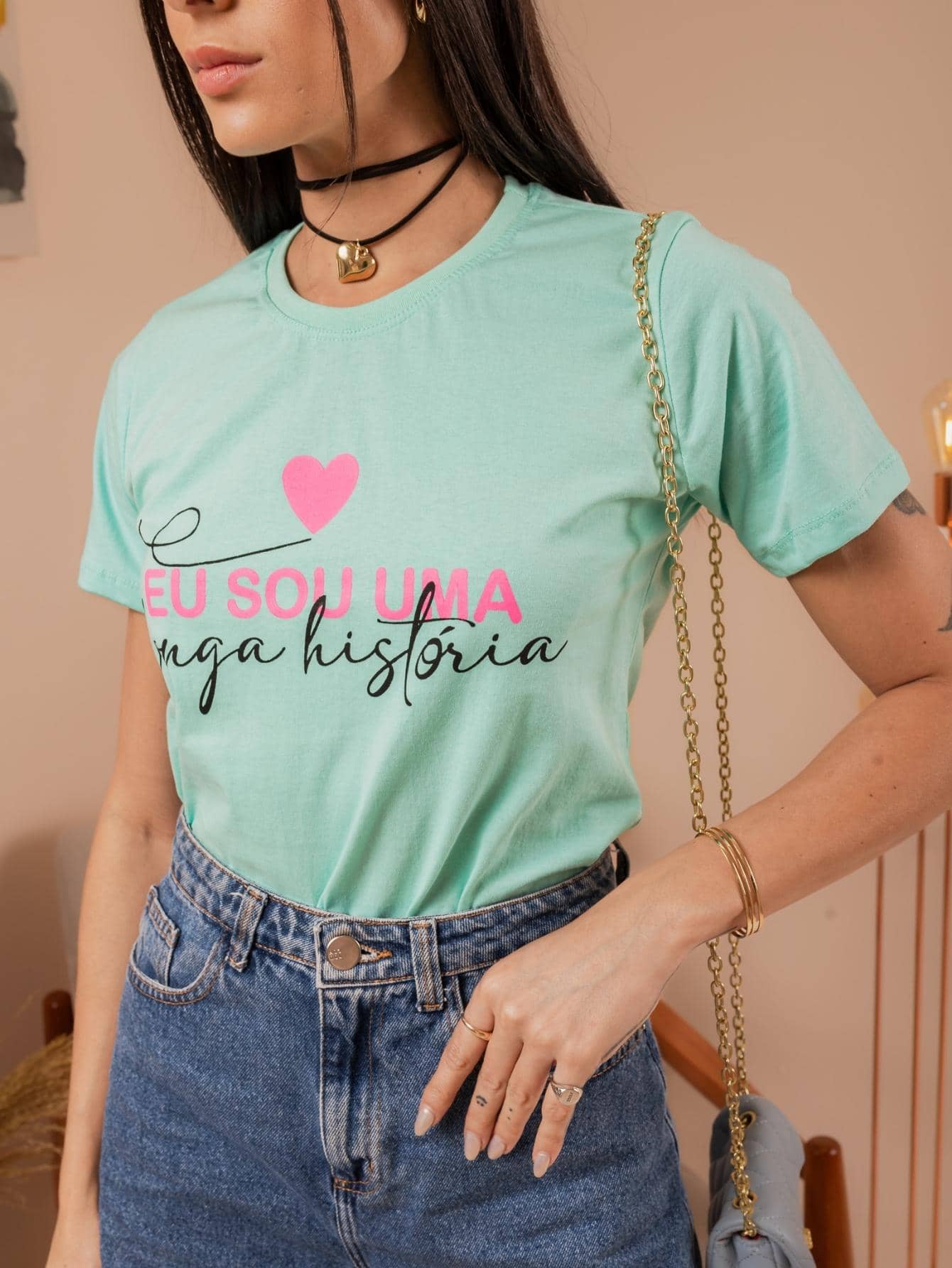 Blusa T-Shirt Estampada 100% Algodão Casual