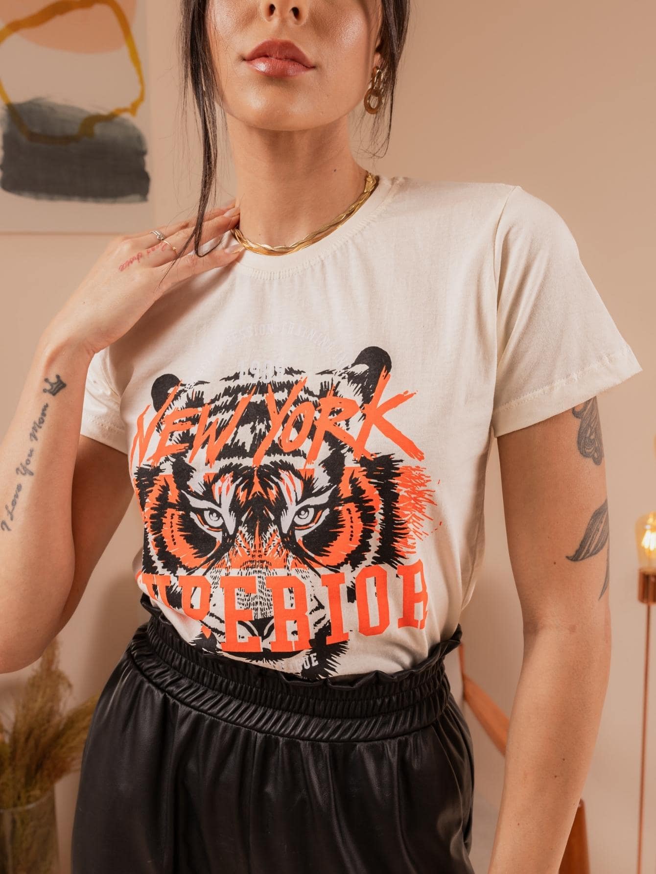 Blusa T-Shirt Estampada 100% Algodão Casual