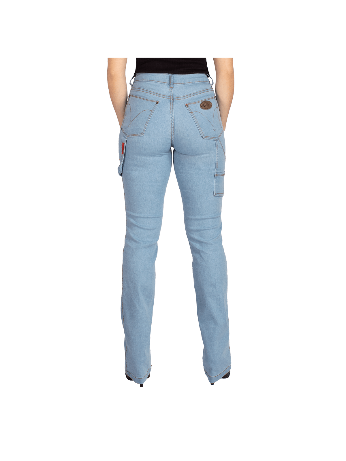 Kit 2 Calça Feminina Carpinteira Country 34 Ao 48 Boiadeira Botas Texana Com Bolsos