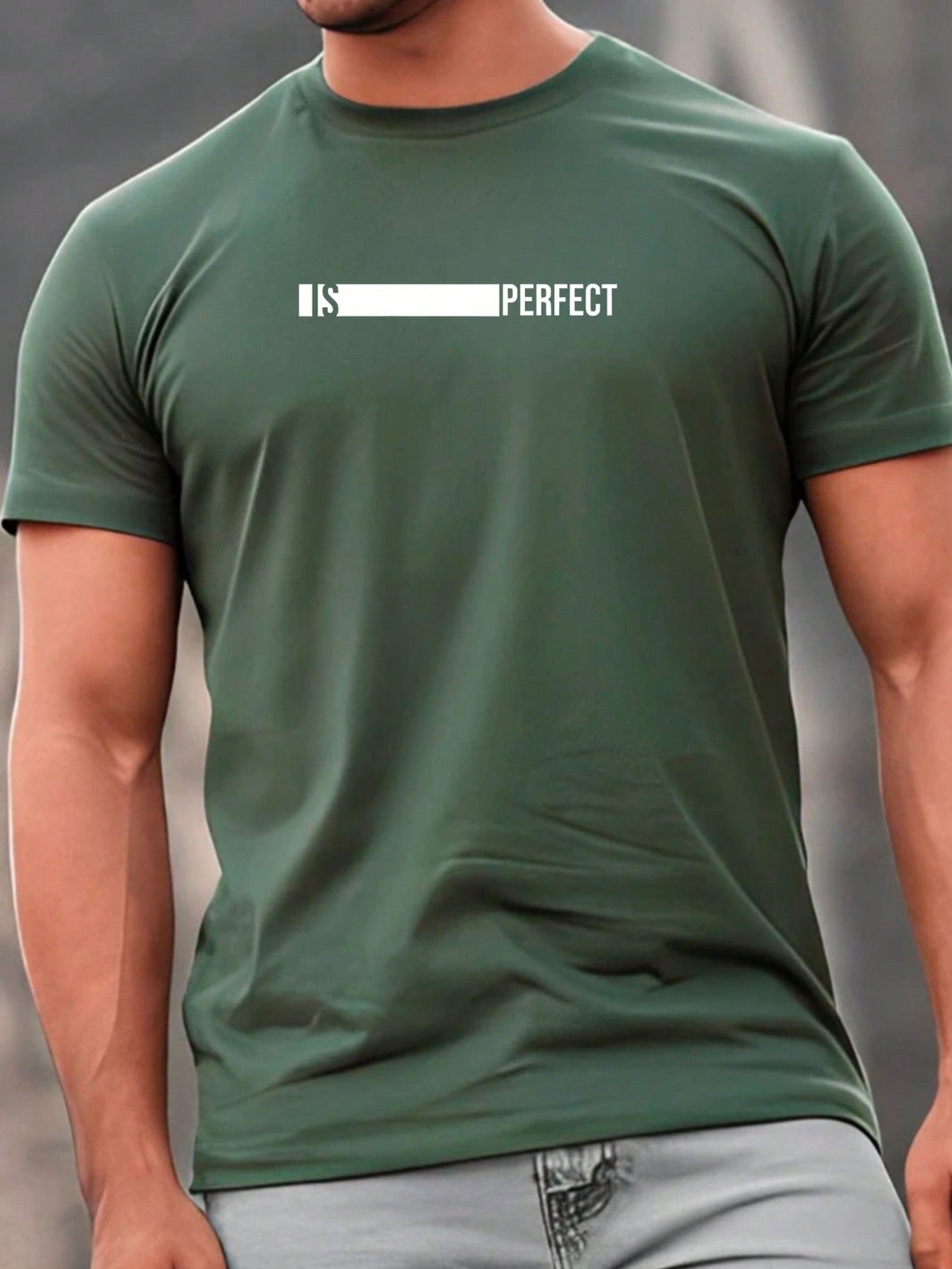 Camiseta Masculina Is Perfect Bco Camisa 100% algodão premium
