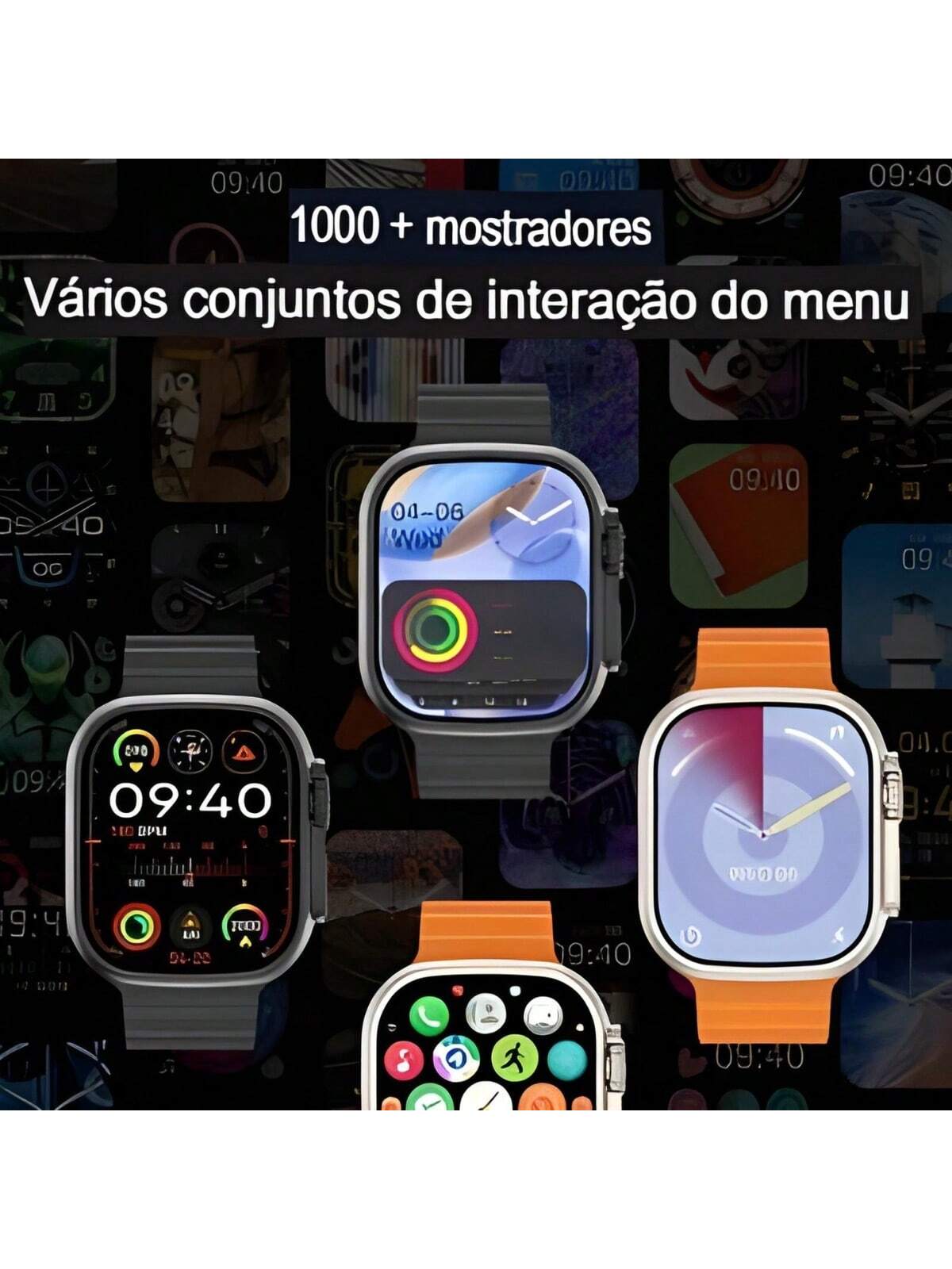Smart Watch U9s Ultra 49mm Serie 9 Relogio Original Bluetooth Android IOS Gps Nfc Lançamento 2024