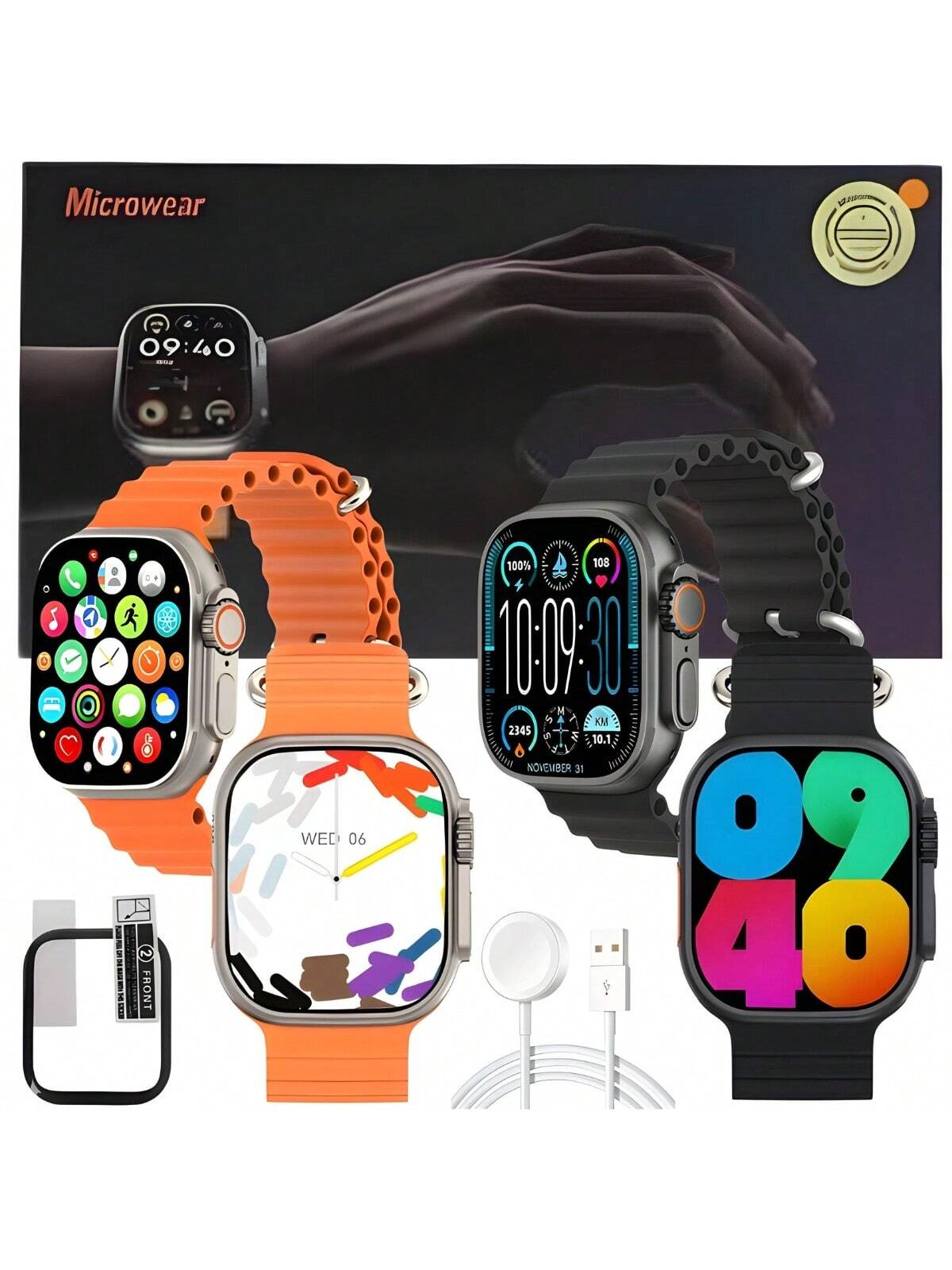 Smart Watch U9s Ultra 49mm Serie 9 Relogio Original Bluetooth Android IOS Gps Nfc Lançamento 2024