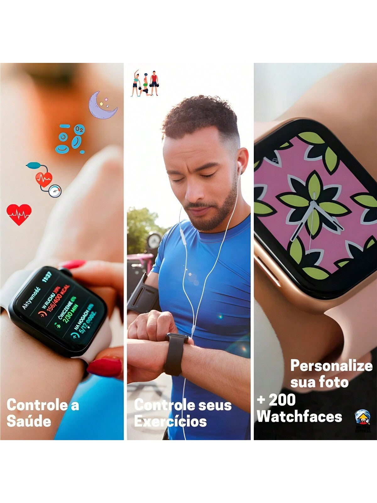 Smart Watch U9s Ultra 49mm Serie 9 Relogio Original Bluetooth Android IOS Gps Nfc Lançamento 2024