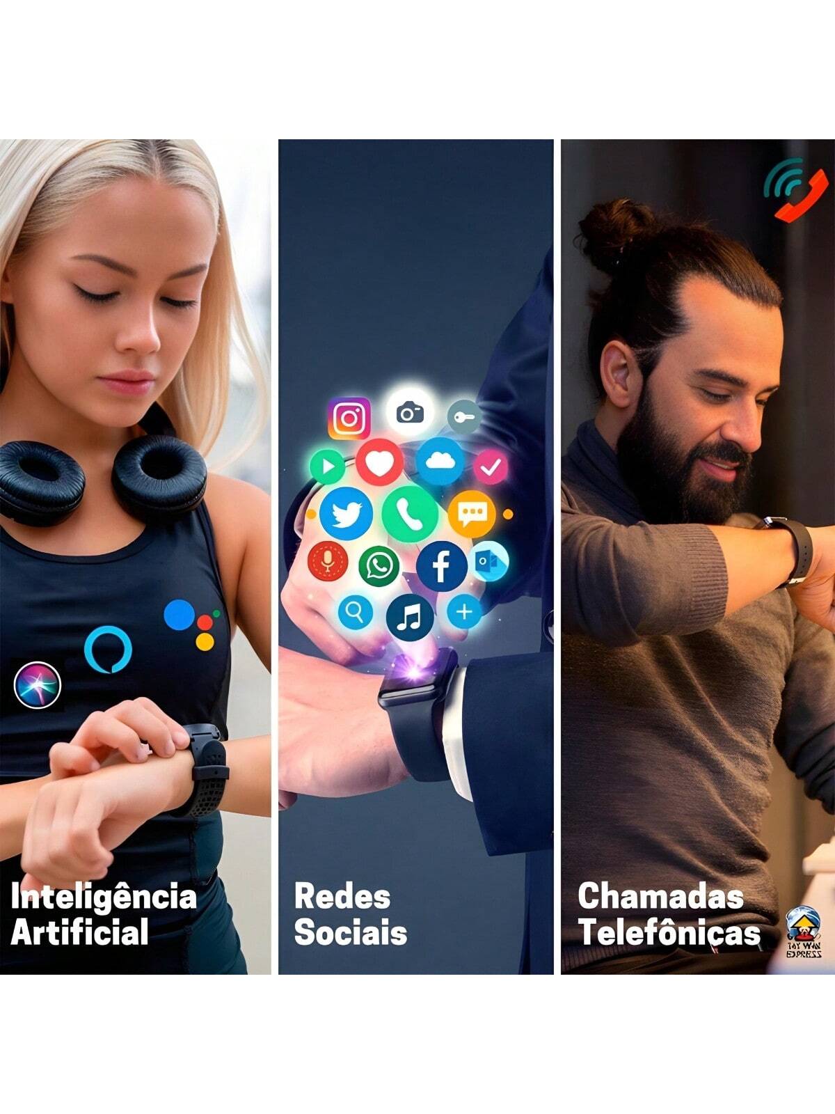 Smart Watch U9s Ultra 49mm Serie 9 Relogio Original Bluetooth Android IOS Gps Nfc Lançamento 2024
