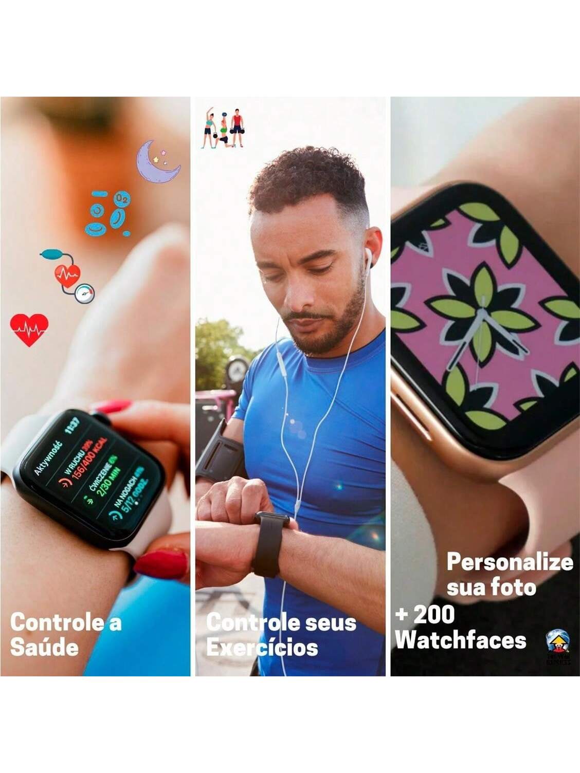 Smartwatch W69+ Ultra Plus Relógio Lançamento Tela Amoled 2Gb Armazenamento Nfc Gps ChatGpt Assistente de Voz 49mm Android iOS Bluetooth Original Microwear
