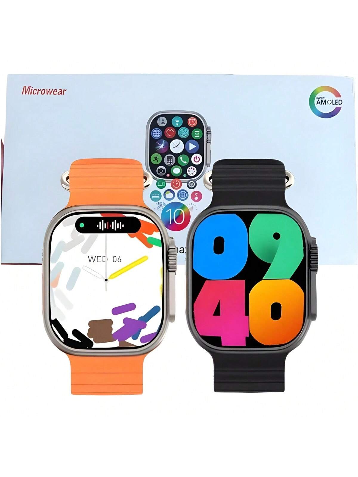 Smartwatch W69+ Ultra Plus Relógio Lançamento Tela Amoled 2Gb Armazenamento Nfc Gps ChatGpt Assistente de Voz 49mm Android iOS Bluetooth Original Microwear