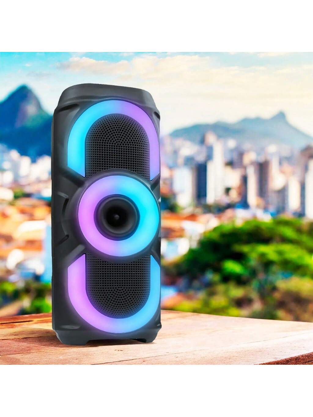 Caixa de Som Bluetooth Potente LED Portatil Grande Original