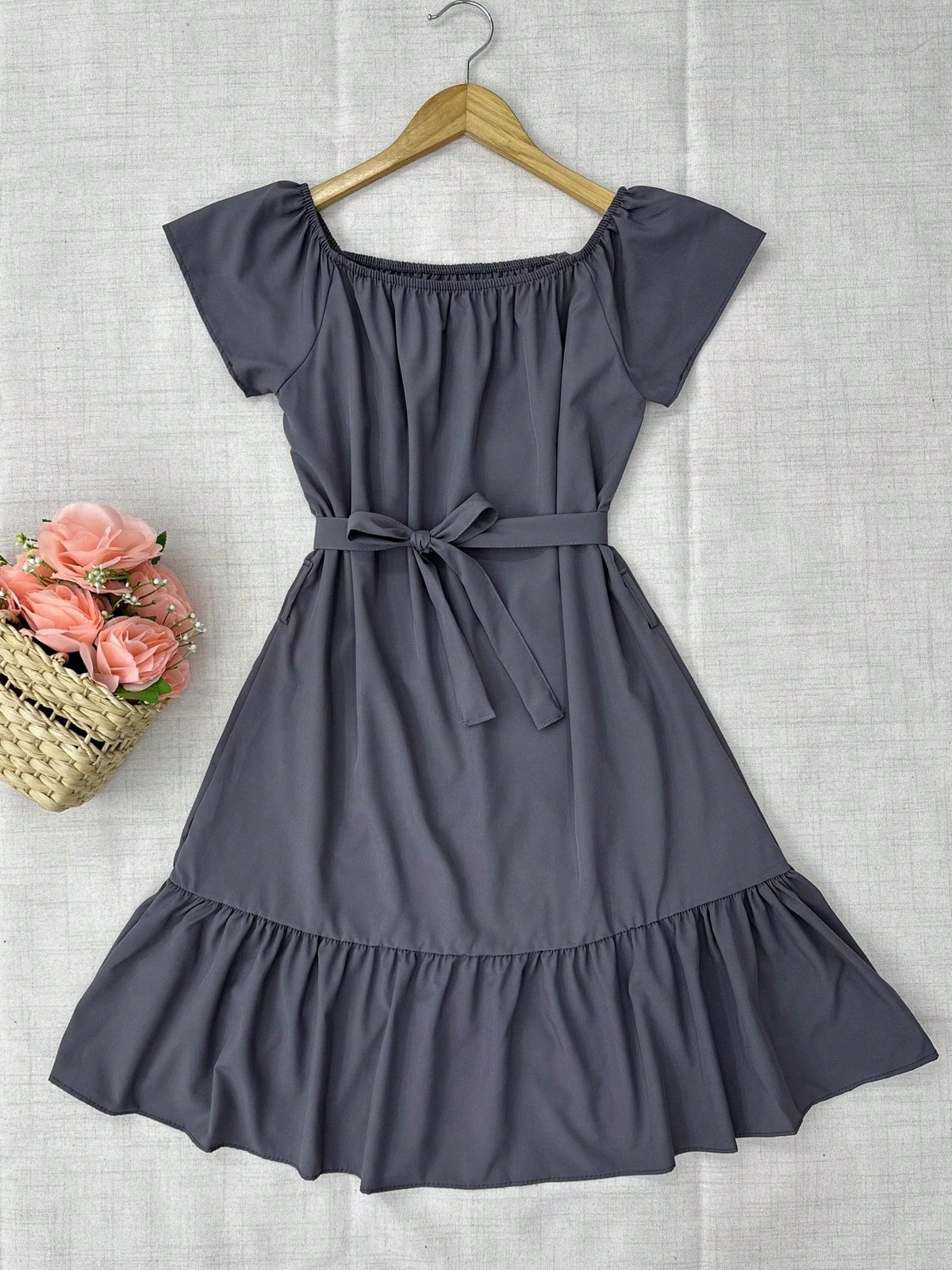 vestido ciganinha liso moda feminina