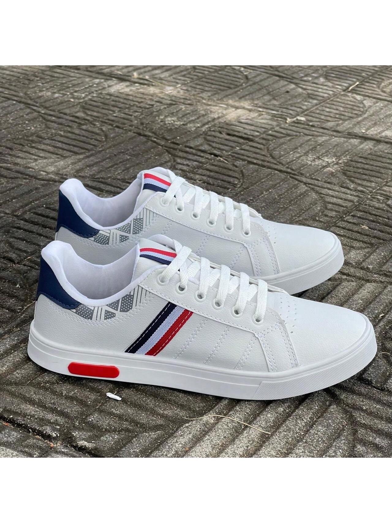 Sapatênis masculino Tênis branco e preto Sapato casual Leve Confortável Lançamento