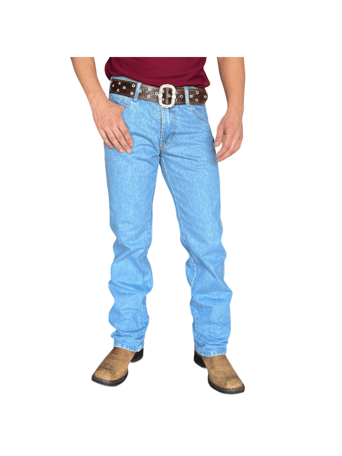 Kit 3 Calça Country Masculina Jeans Tecido Grosso Perna Larga Reta 100% Algodao