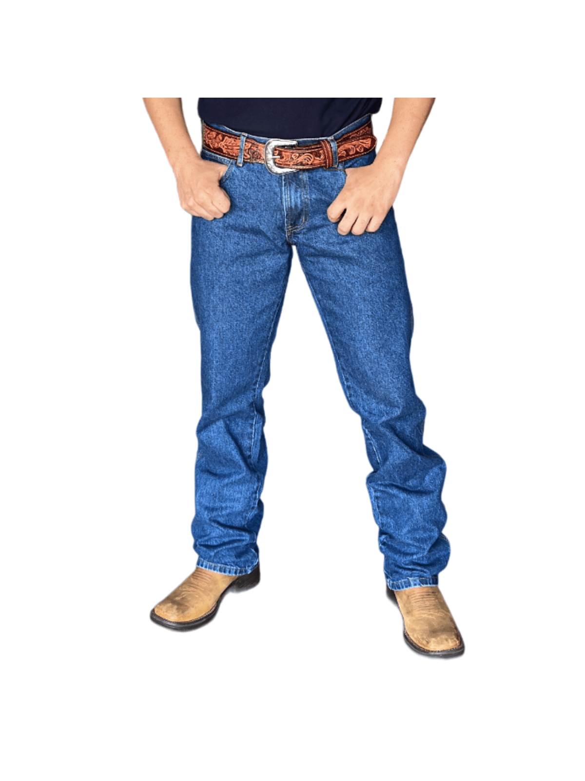 Kit 3 Calça Country Masculina Jeans Tecido Grosso Perna Larga Reta 100% Algodao