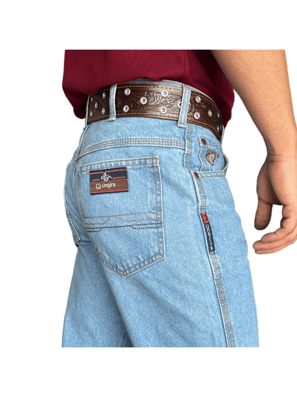 Kit 3 Calça Country Masculina Jeans Tecido Grosso Perna Larga Reta 100% Algodao