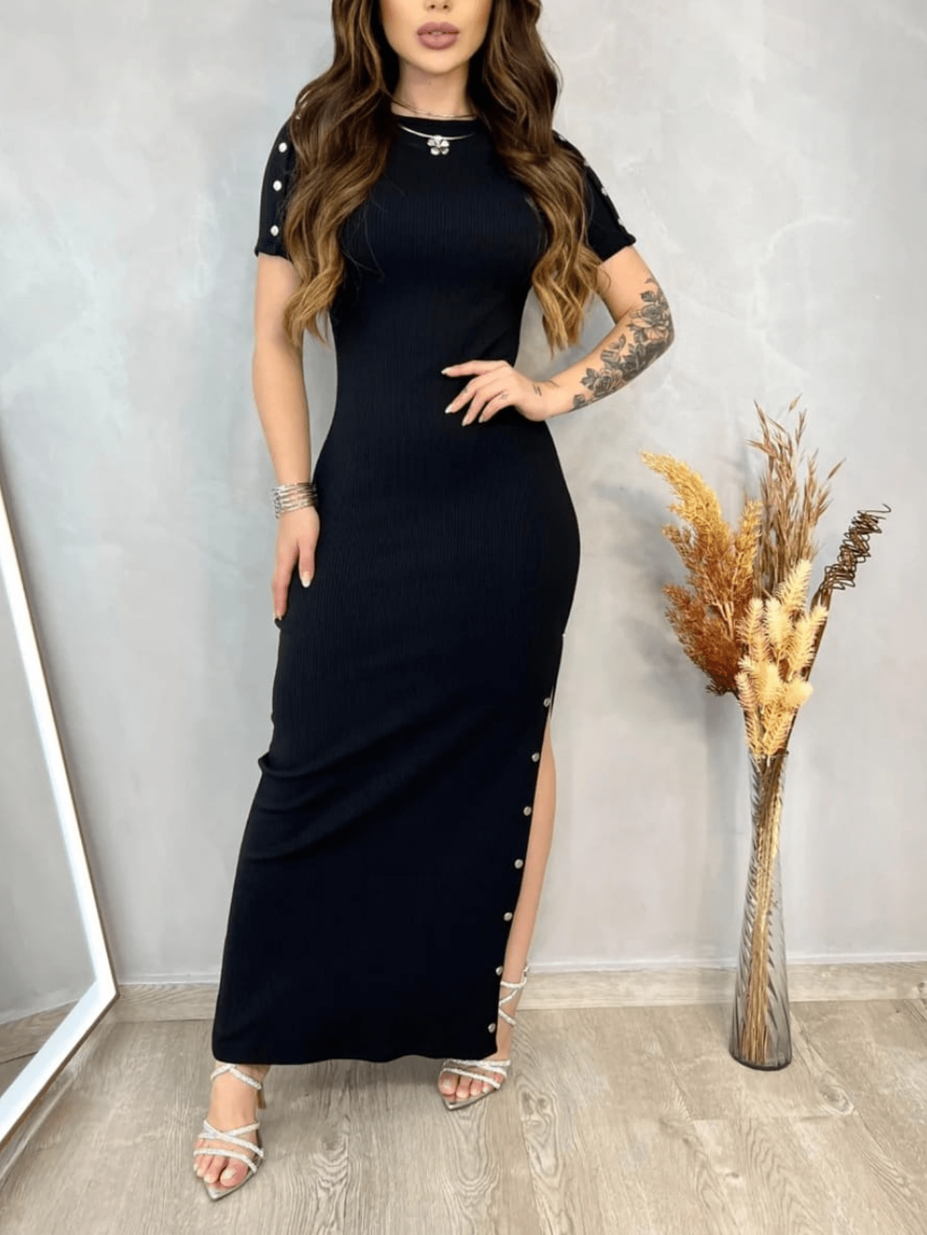 Vestido Manguinha Mid, Vestido Midi Elegante, Vestido MID