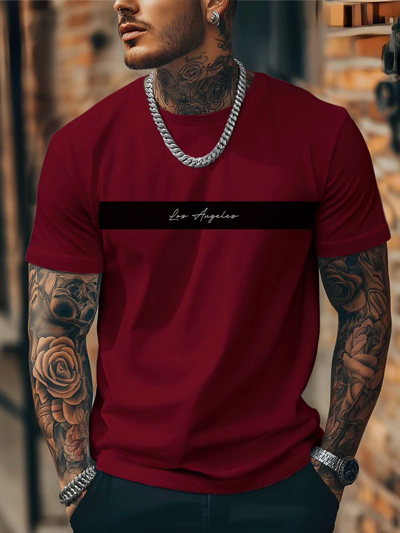 Camisa Masculina Los Angeles Camiseta Malha Premium 100% Algodao Blusa Importada Lançamento