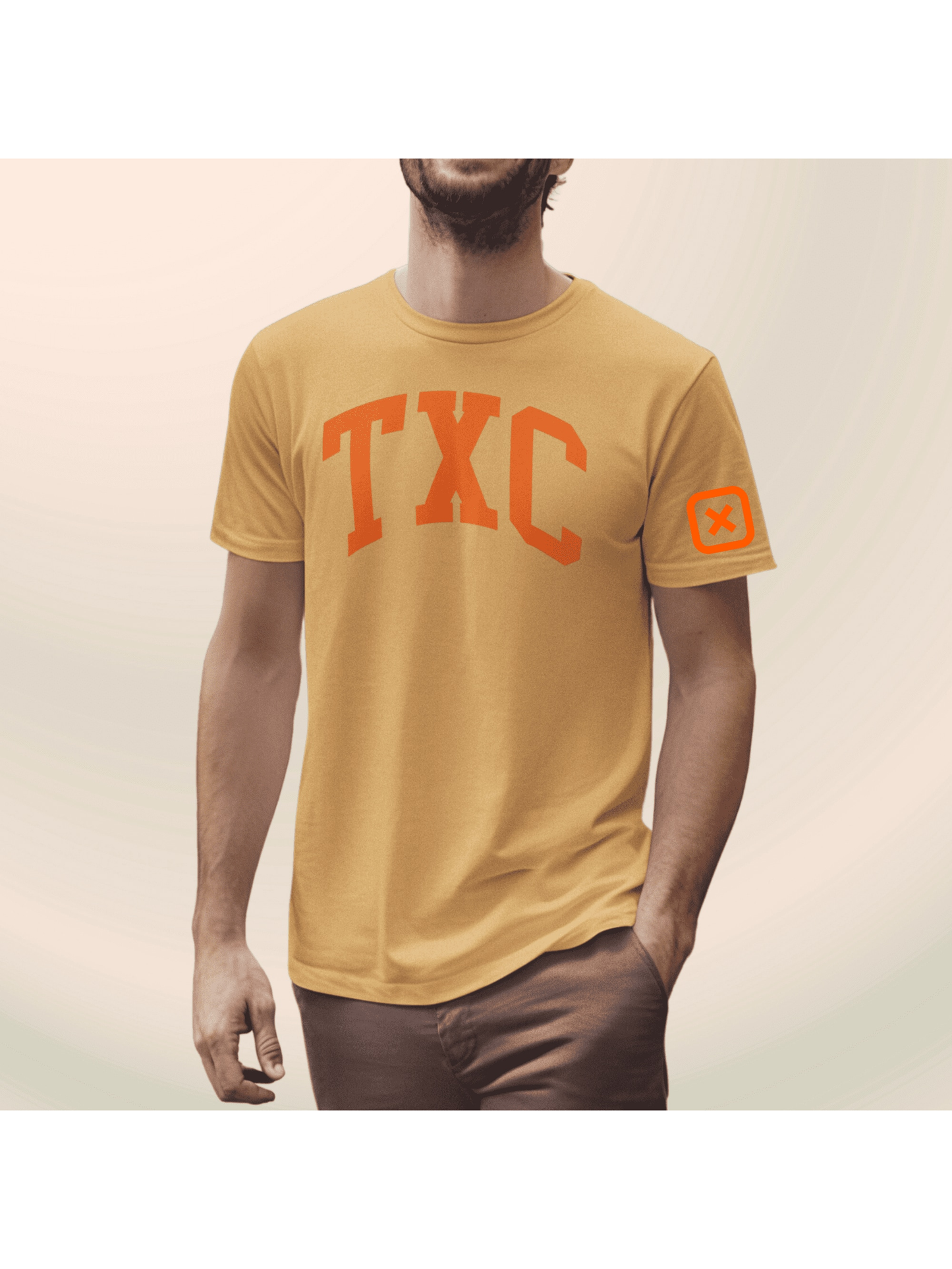 Camiseta Masculina Peão Boiadeiro Rodeio Texas Country TXC Laranja Countryside