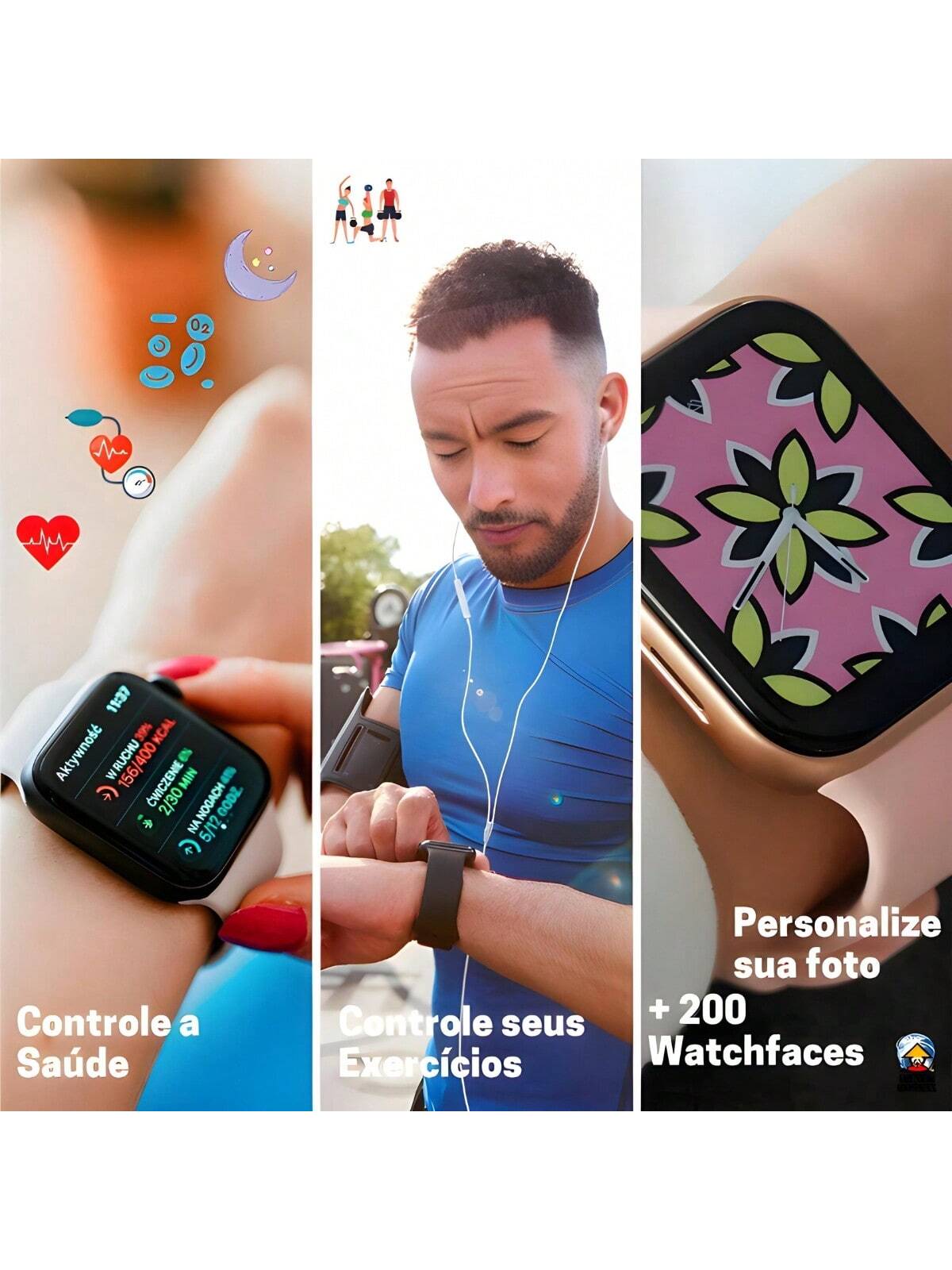 Smartwatch Relogio Inteligente Watch Ultra 3 Tela Amoled 49mm Series 10 Lançamento Microwear Original Android iOS