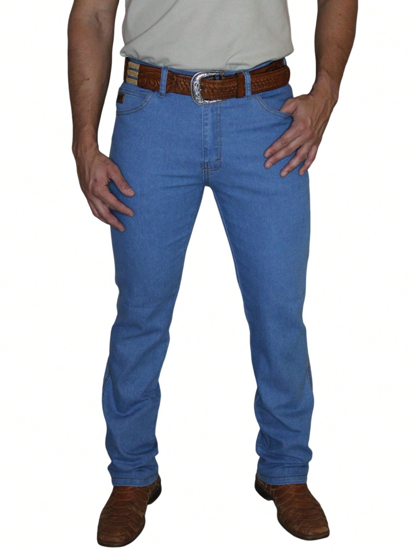 Kit 2 Calças Country Masculina Western Rodeio Montaria Delave e Preto
