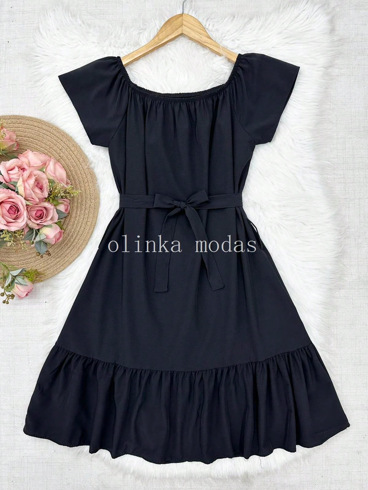 vestido ciganinha liso moda feminina