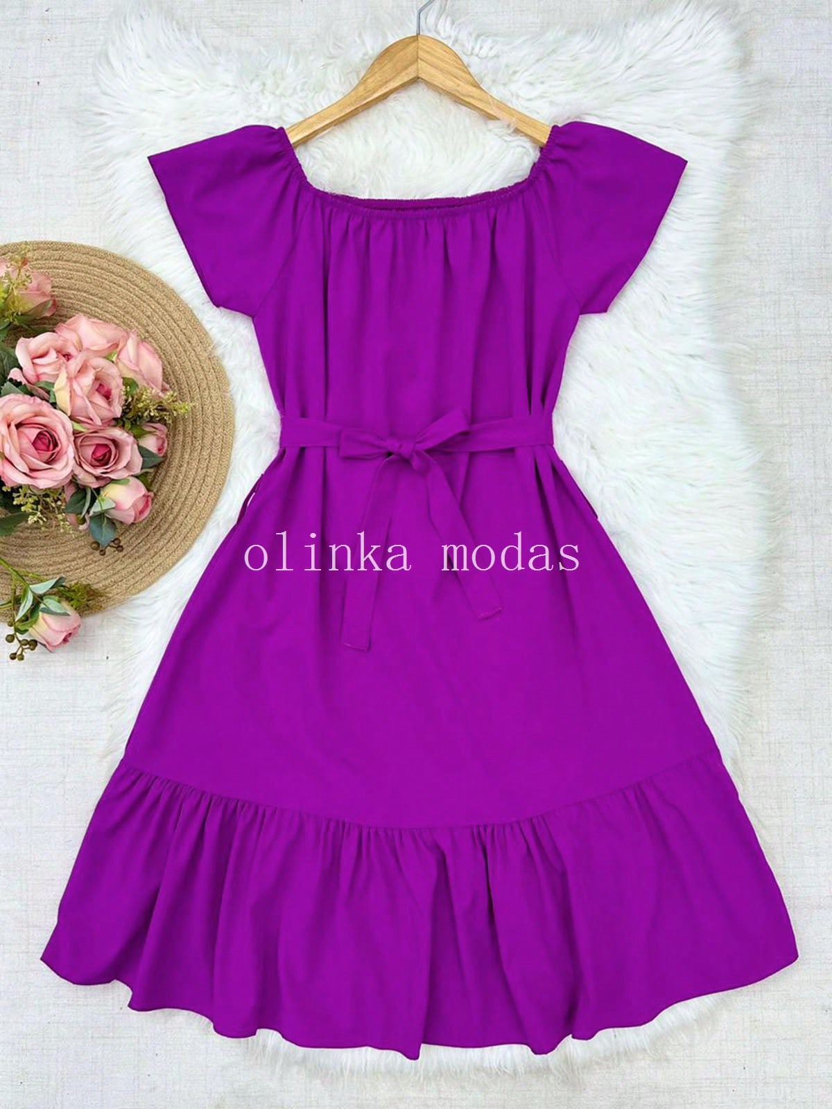 vestido ciganinha liso moda feminina