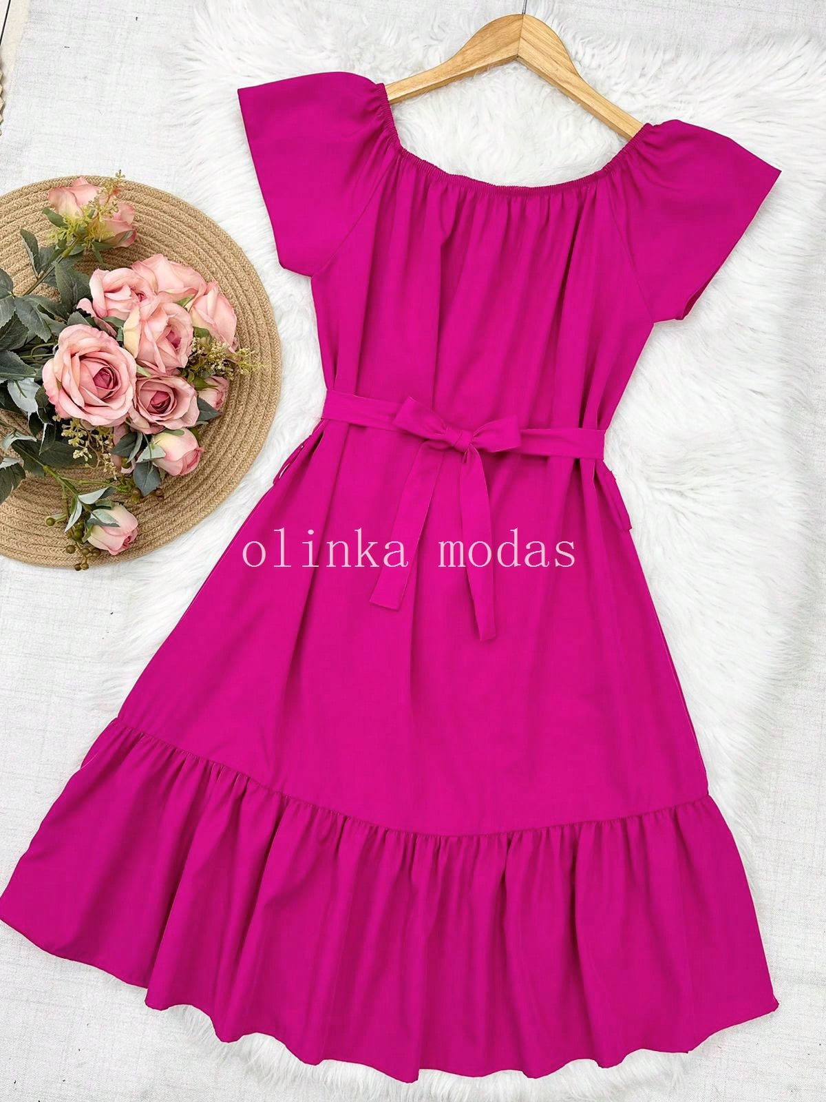 vestido ciganinha liso moda feminina