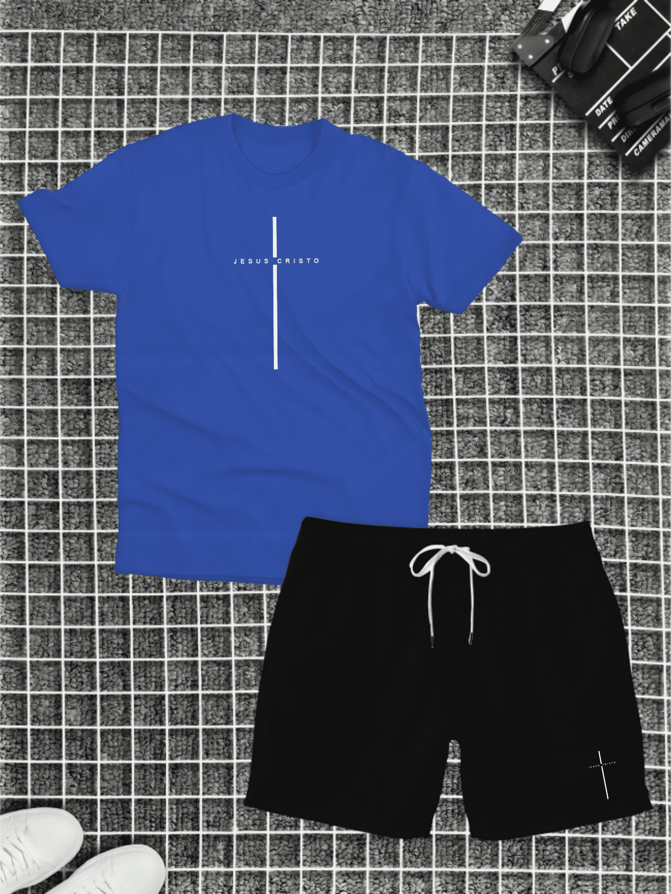 Kit Camiseta Algodão + Short Tectel Jesus Cristo Verão Combo