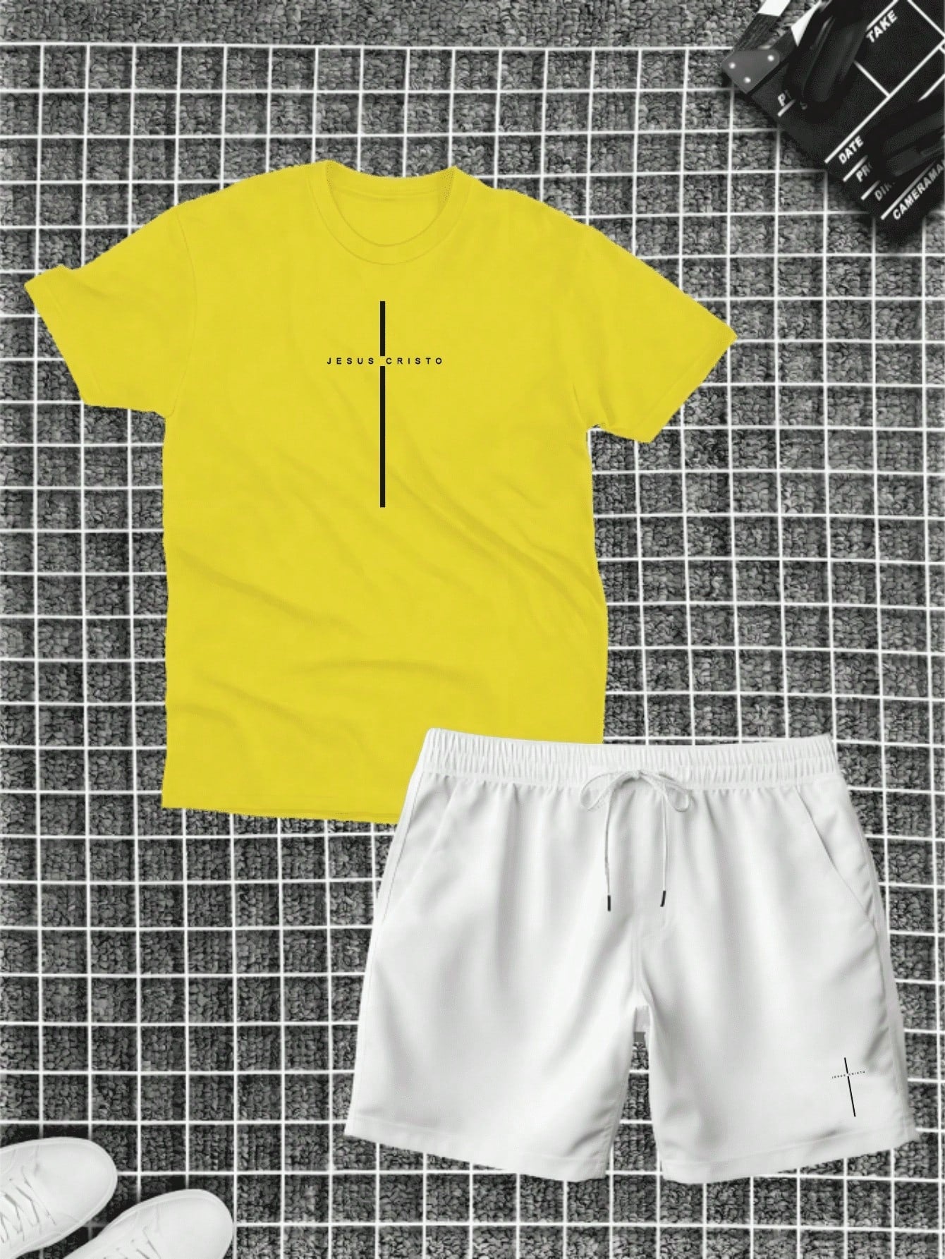 Kit Camiseta Algodão + Short Tectel Jesus Cristo Verão Combo