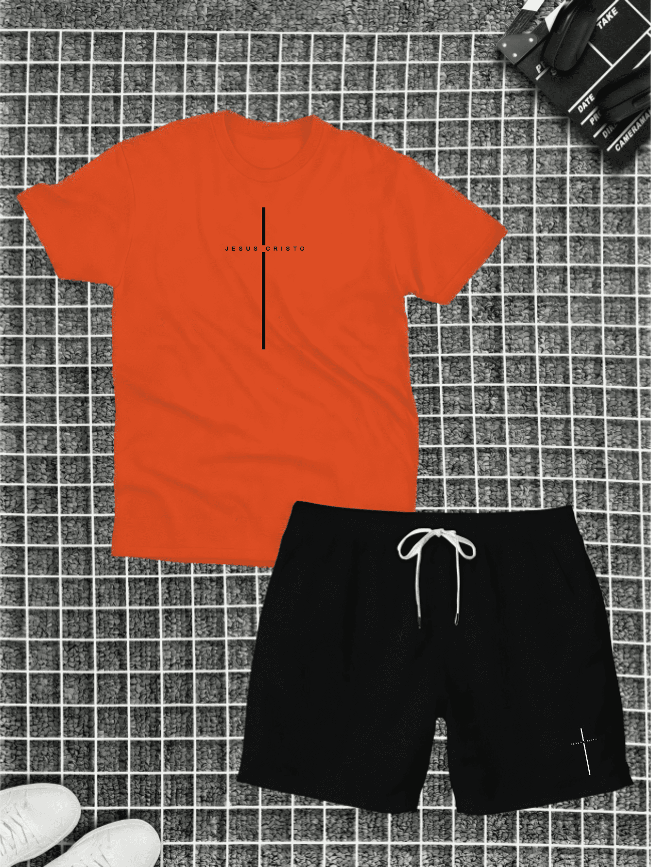 Kit Camiseta Algodão + Short Tectel Jesus Cristo Verão Combo