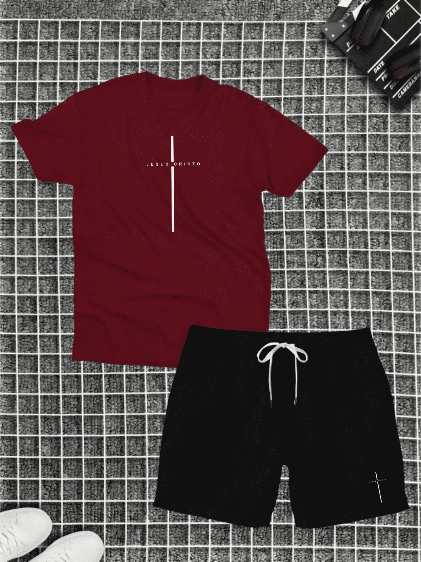 Kit Camiseta Algodão + Short Tectel Jesus Cristo Verão Combo