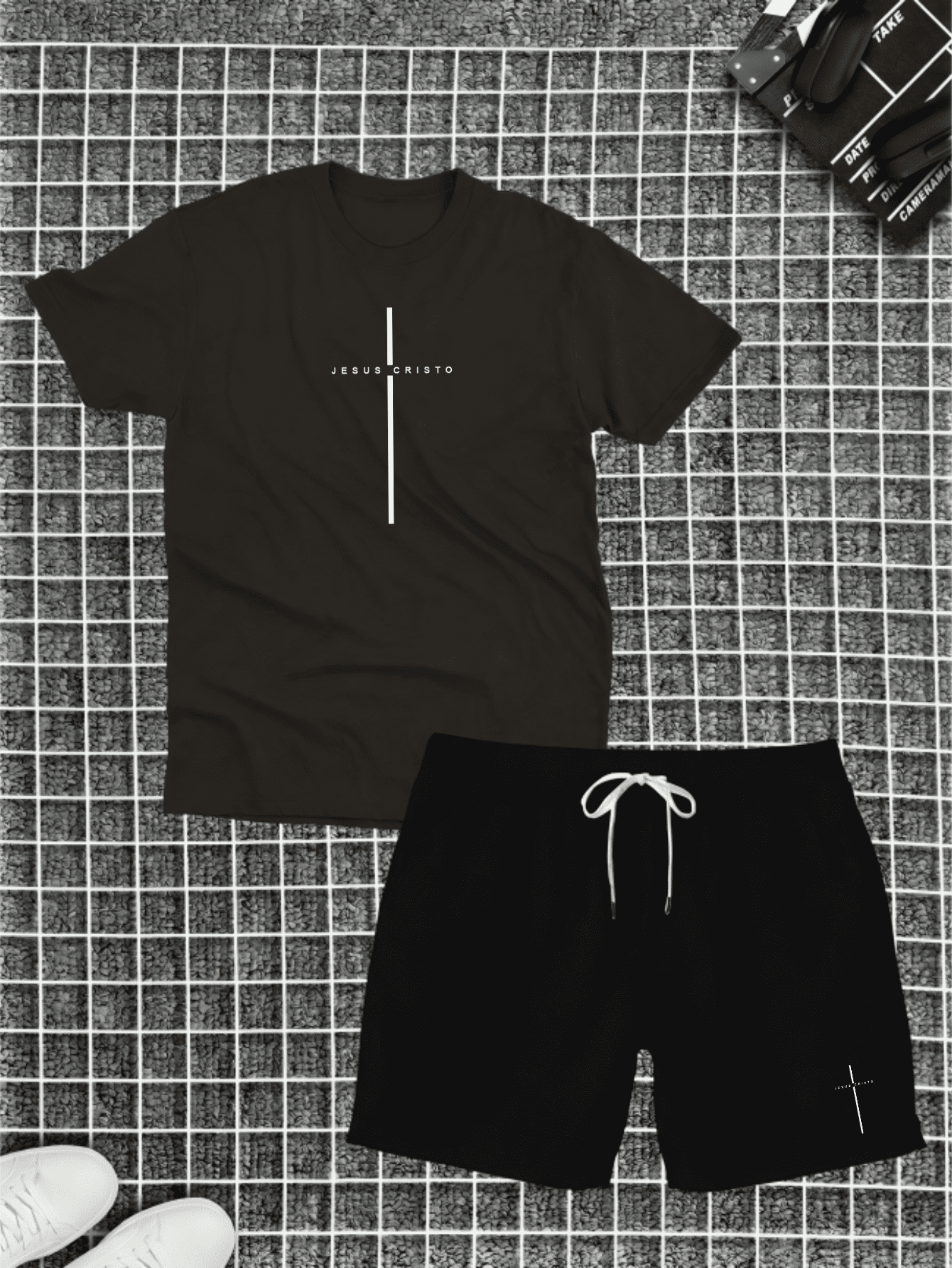 Kit Camiseta Algodão + Short Tectel Jesus Cristo Verão Combo