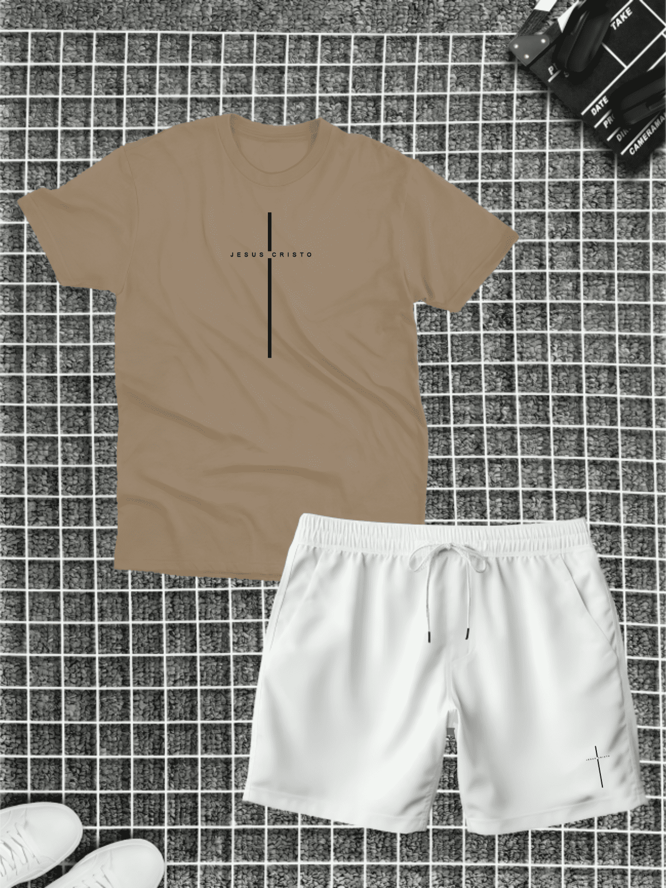 Kit Camiseta Algodão + Short Tectel Jesus Cristo Verão Combo