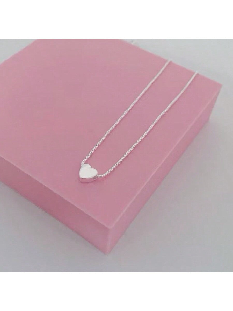 Colar Mini Coração Folheado a banhado a prata 925 a ouro 18K