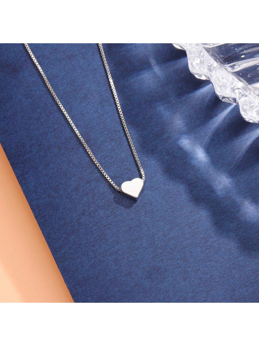 Colar Mini Coração Folheado a banhado a prata 925 a ouro 18K