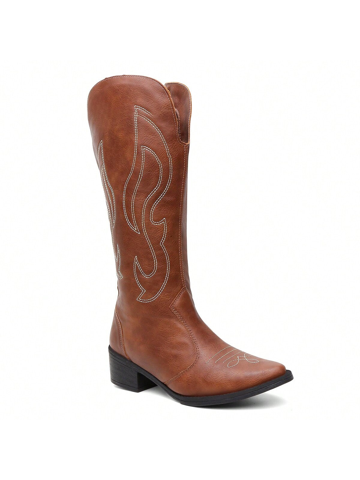 Kit Bota Feminina Western Texana Bordado Cano Alto + Bolsa Transversal Chic