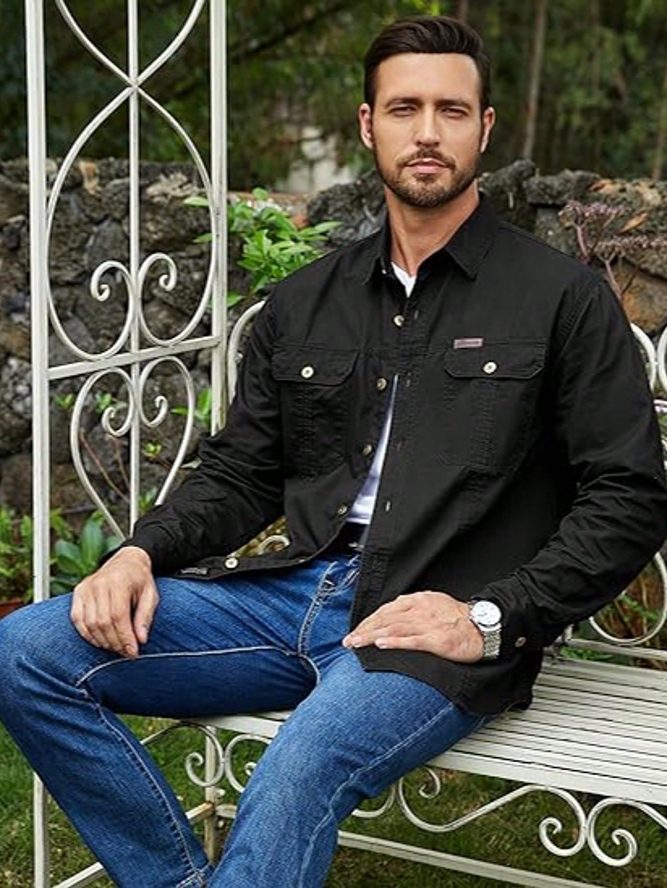 Camisa cargo casual masculina de algodão, camisas de manga larga para acampar y cazar, camisa de combate militar, camisas para senderismo, pesca, ropa de caza