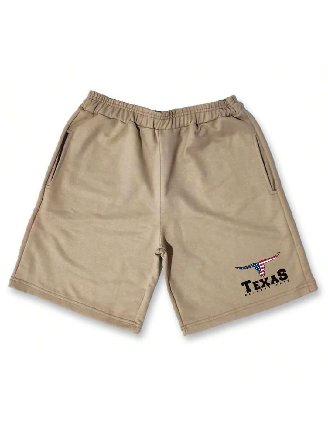 Conjunto 2 Pecas Camiseta T-Shirt Masculina + Bermuda Short Moletom Estampado Texas Txc Touro Velho texas Kit Casual Verão