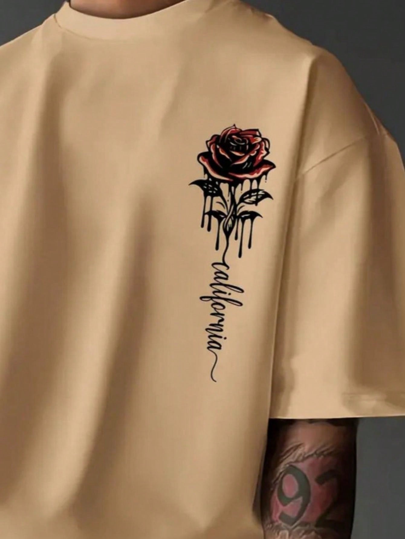 Camisa rosa california lançamento estampada 100% algodão