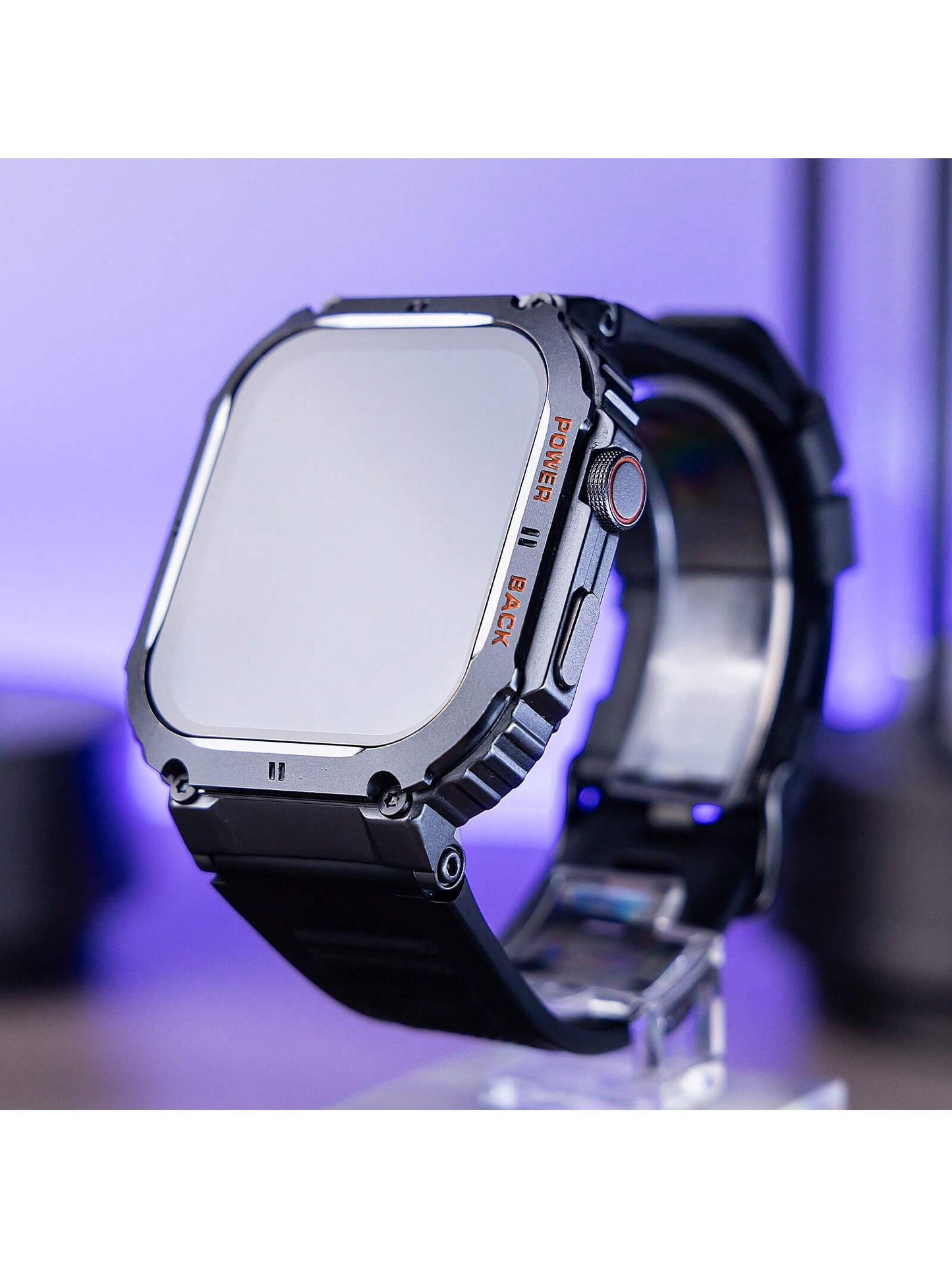 EIGIIS 1 Peça Smartwatch Multifuncional, Relógio Inteligente de Tela Cheia de 1,96 Polegadas para Homens, Capacidade de Bateria Maior de 360mAh, Mais de 80 Modos Esportivos, Fazer Chamadas, Lembrete de Mensagens de Terceiros, Lembrete de Sedentarismo, Com