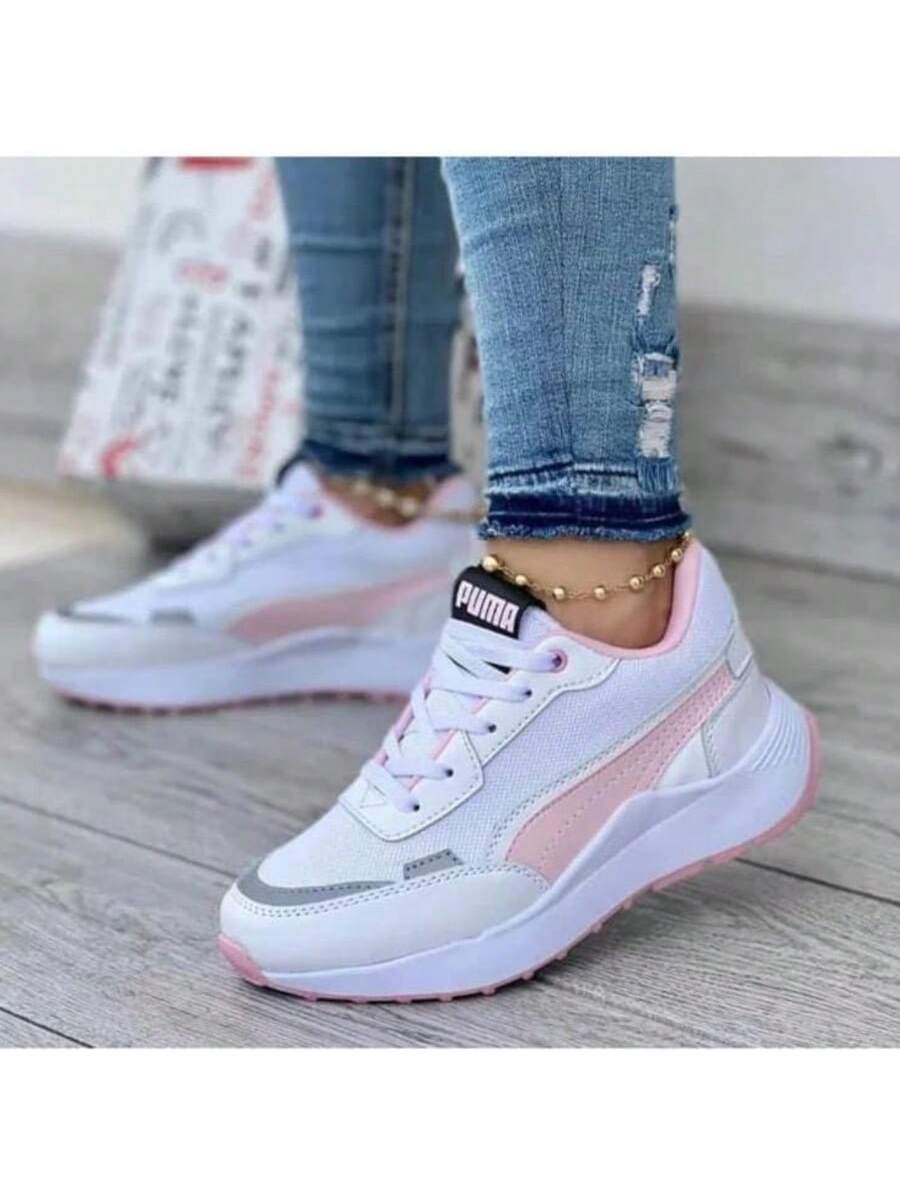 Tênis Esportivo Casual Feminino Estilo Blogueirinha Diversas Cores Modinha Leve Confortável - Envio Imediato