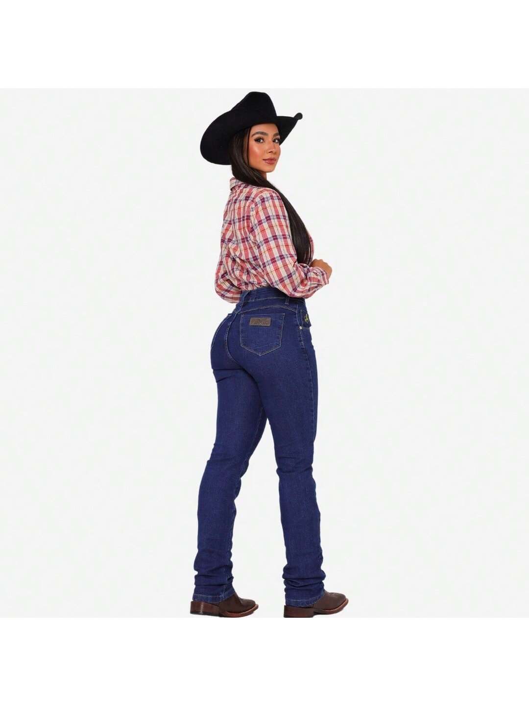Calça Country de Rodeio Feminina Cintura Alta Com Lycra Cavalgada Montaria Sertanejo Pecuária