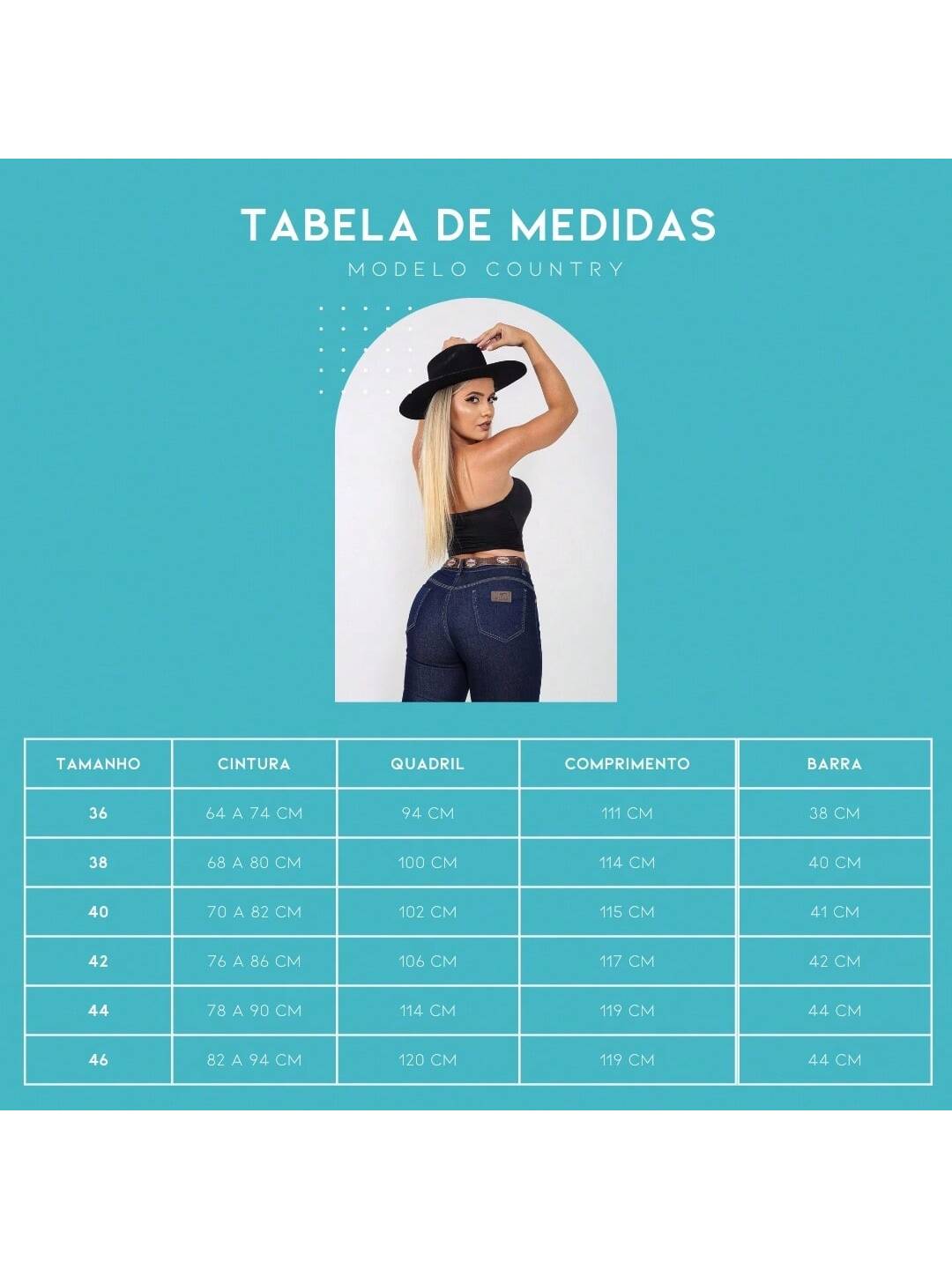 KIT 2 Calças Country de Rodeio Feminina Cintura Alta Com Lycra Elastano Empina Bumbum