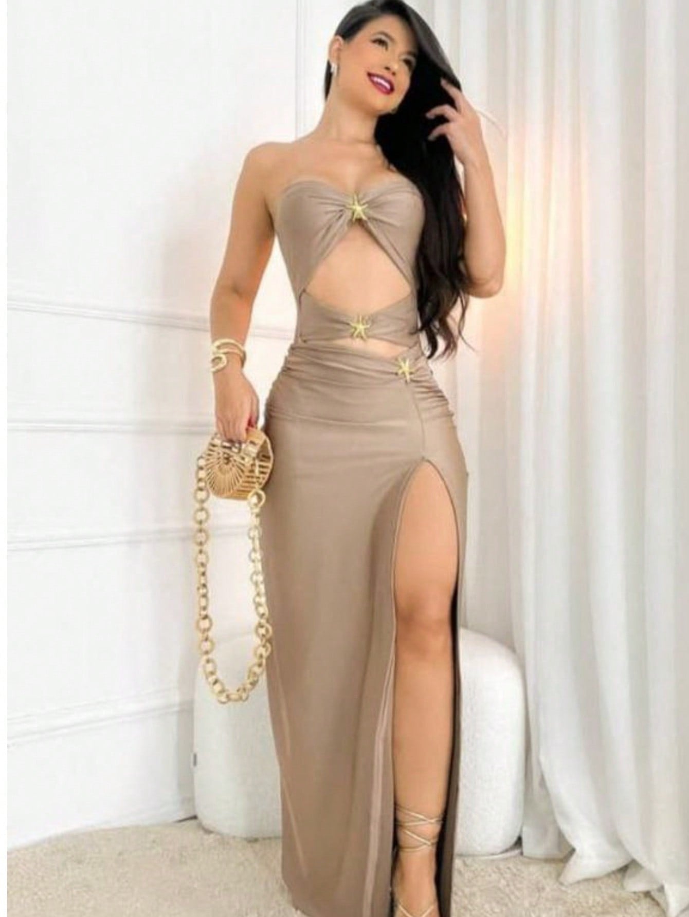 Vestido Longo Elegante Estrela do Mar