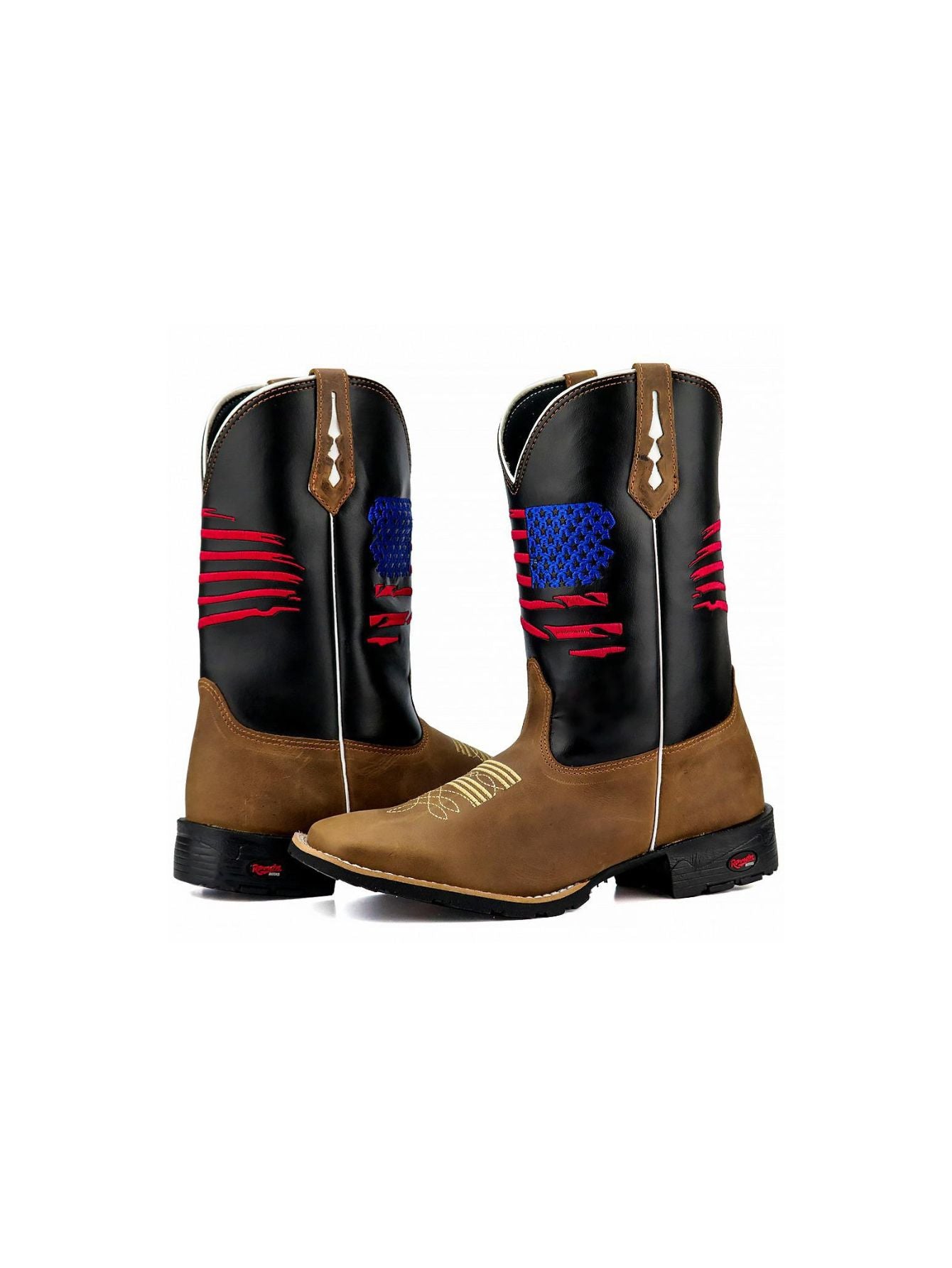 Bota Masculina Texana Cano longo Bordado Usa