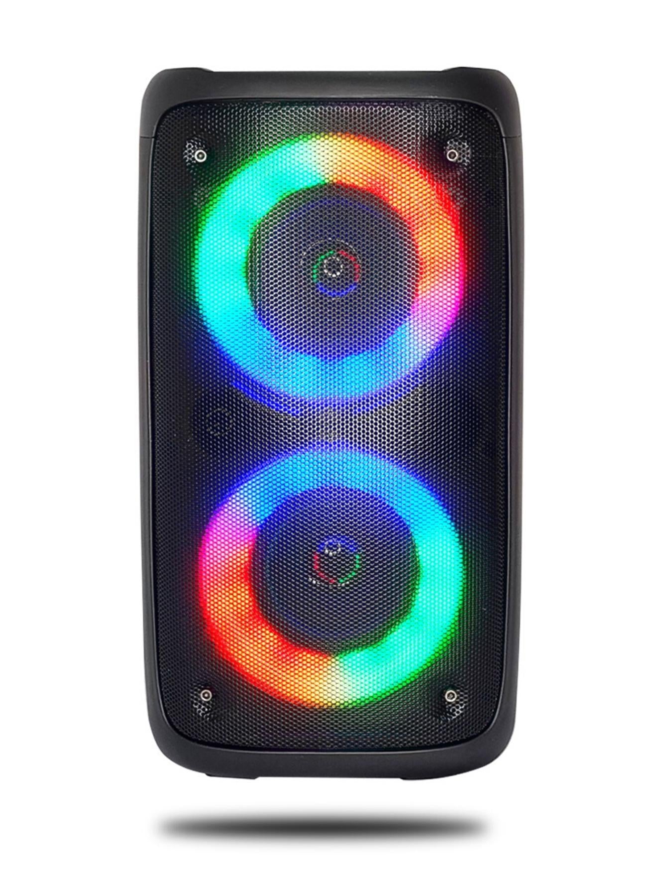 Caixa de som Potente Multimídia com LED RGB Subwoofer TWS Estéreo sem fio