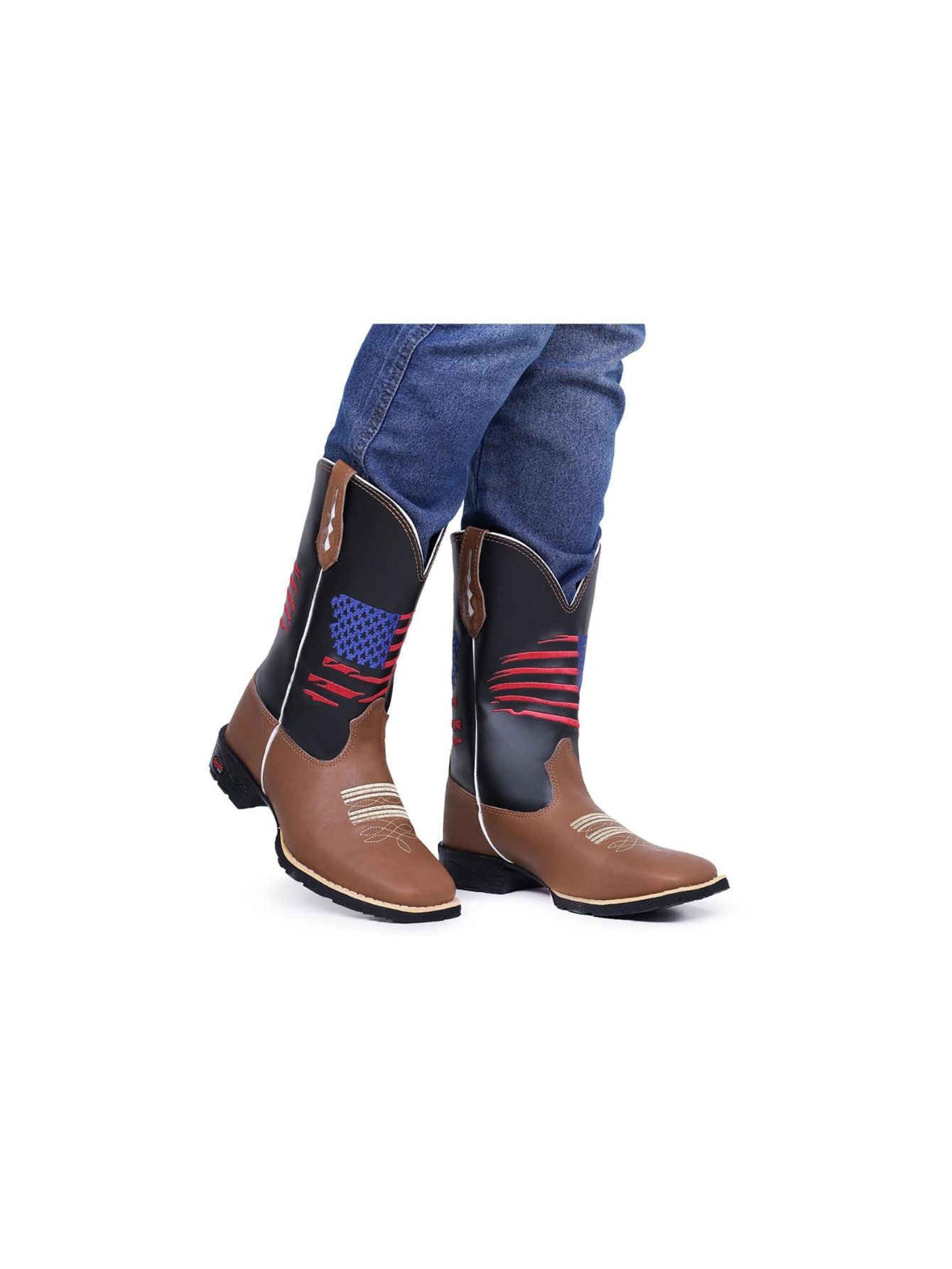 Bota Masculina Texana Cano longo Bordado Usa