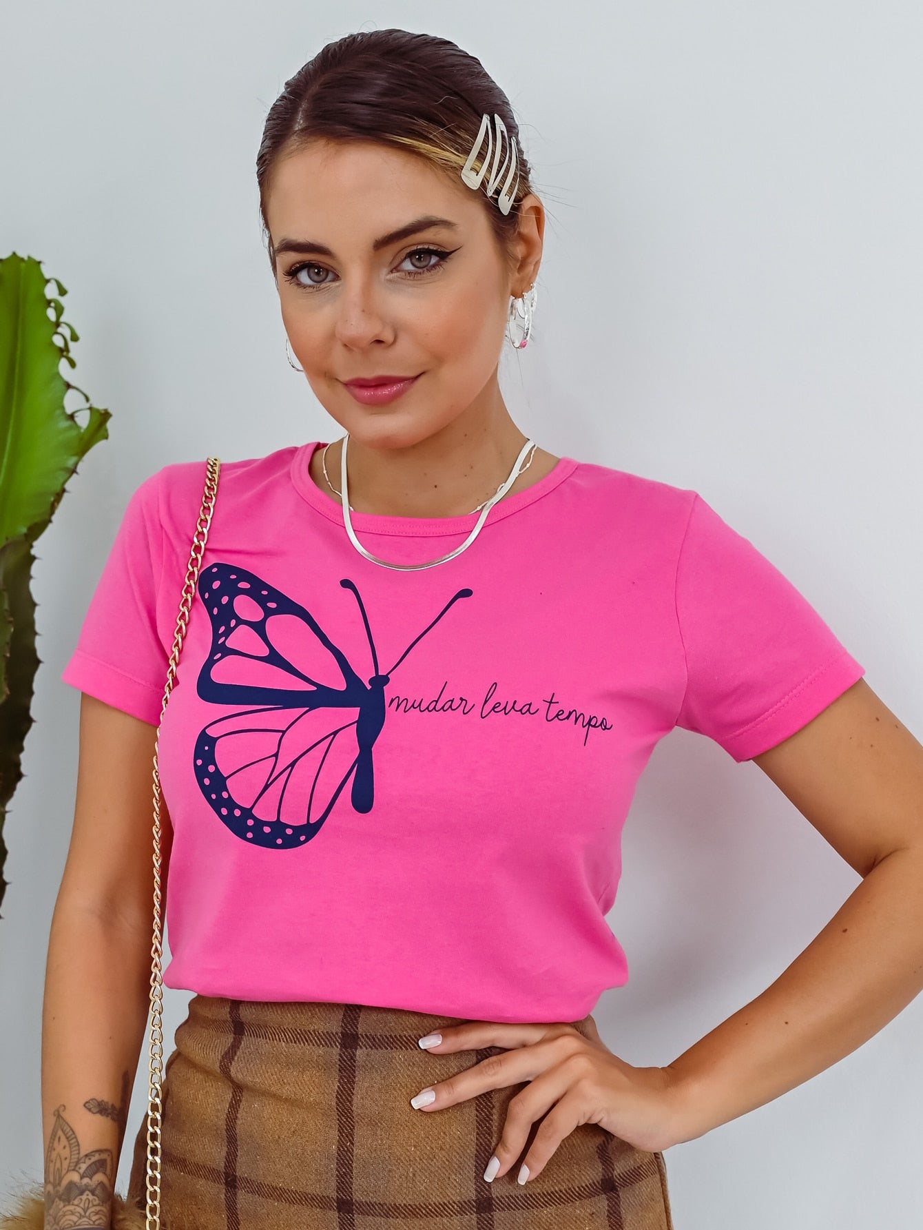 Blusa Feminina T-Shirt Camiseta Manga Curta Malha 100% Algodão Premium (1)