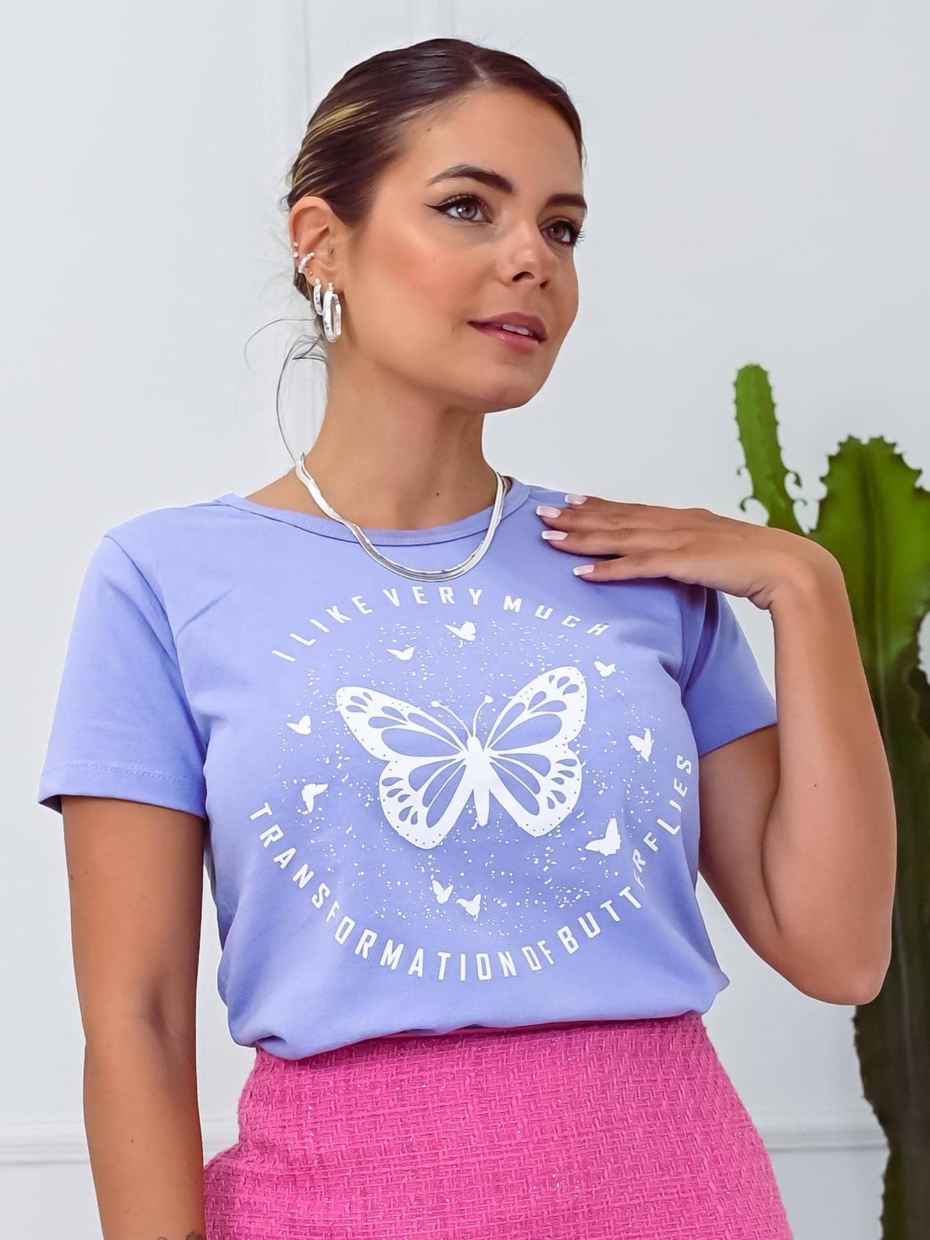 Blusa Feminina T-Shirt Camiseta Manga Curta Malha 100% Algodão Premium (1)